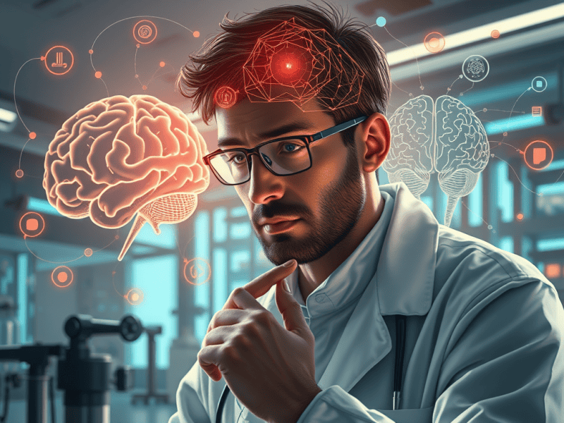 Brain awareness and neuroscience research in a modern lab setting.